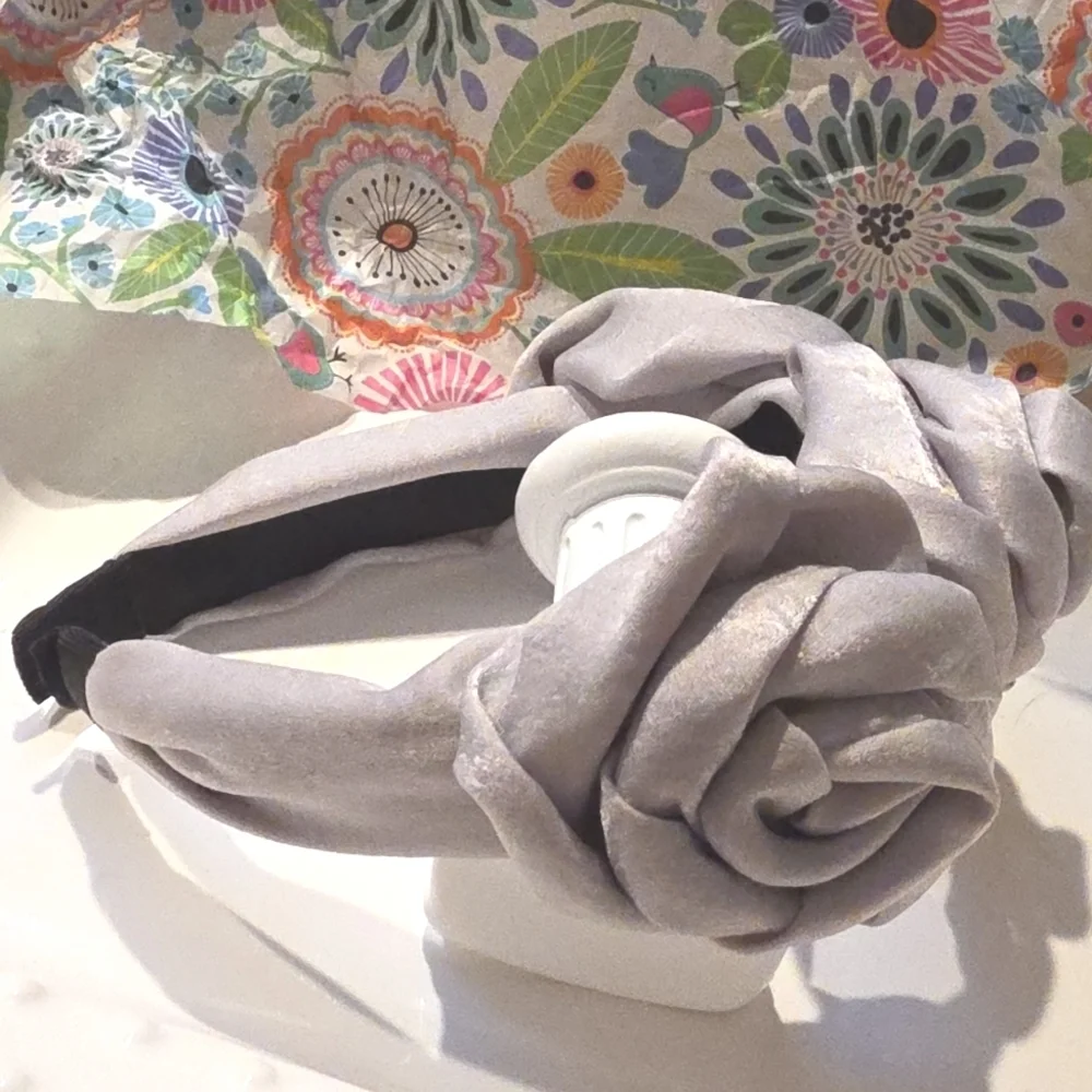 New! Slate Grey Rose headband | NWOT